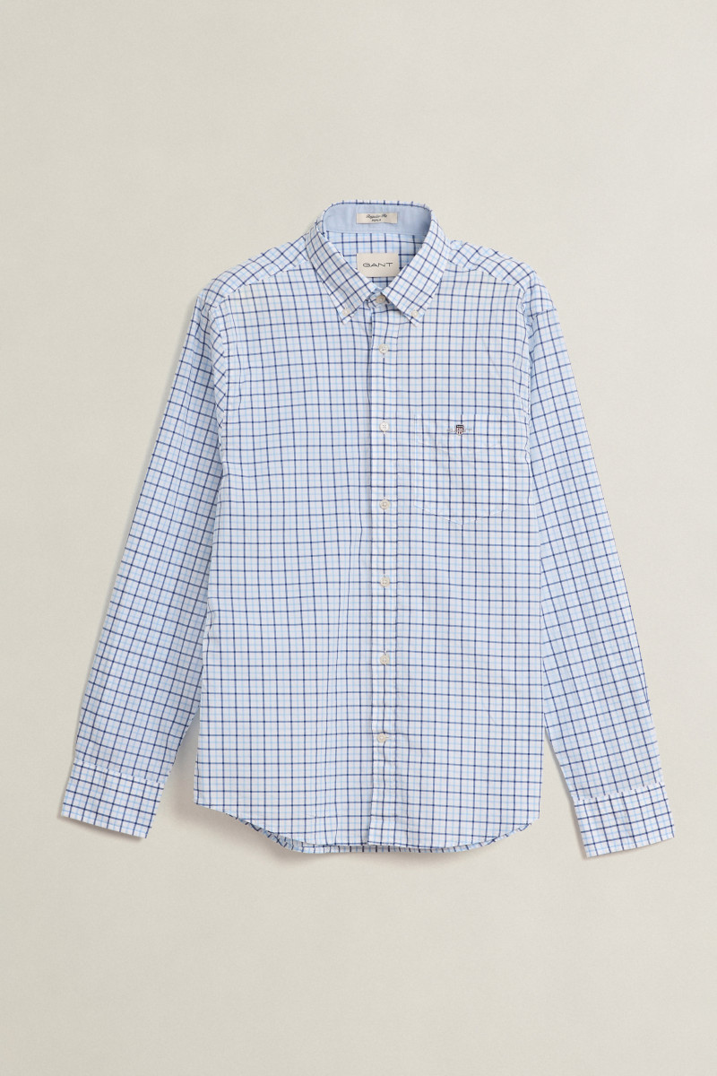 E-shop KOŠILE GANT REG CLASSIC POPLIN CHECK SKY BLUE