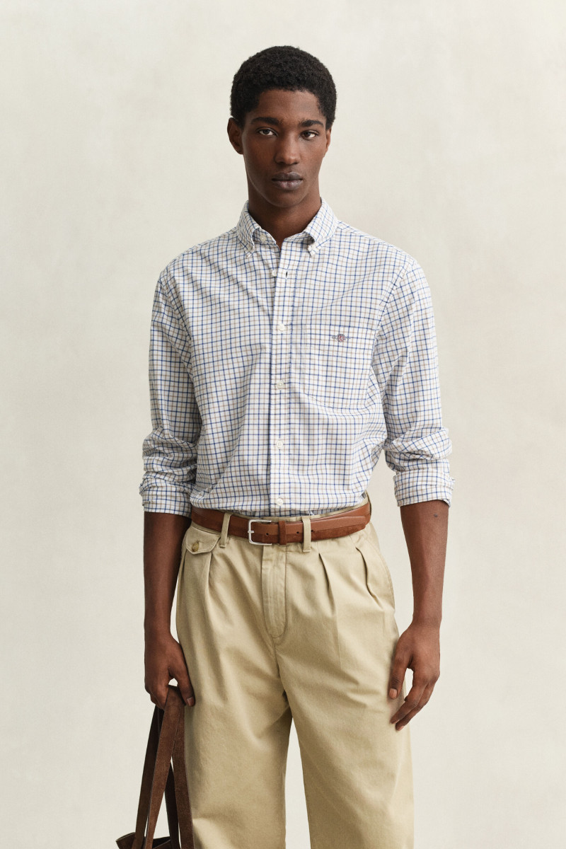 E-shop KOŠILE GANT REG CLASSIC POPLIN CHECK TAUPE BEIGE