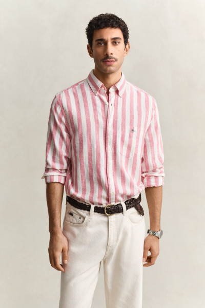 ING GANT REG COTTON LINEN STRIPE SHIRT - Kép 1