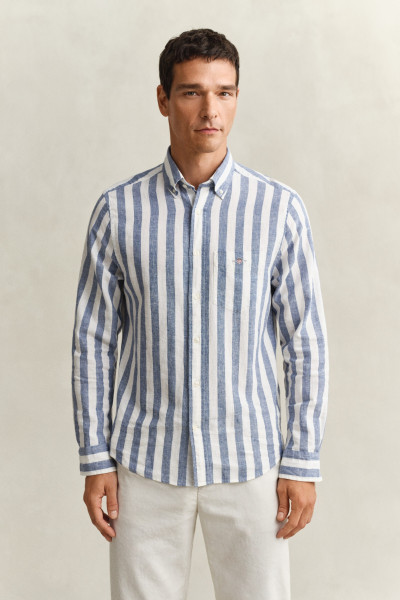ING GANT REG COTTON LINEN STRIPE SHIRT - Kép 1
