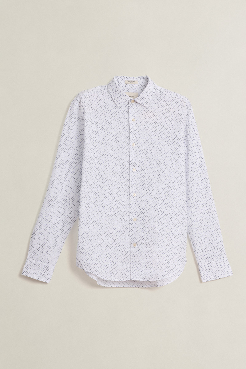 E-shop KOŠILE GANT REG POPLIN AOP SHIRT WHITE