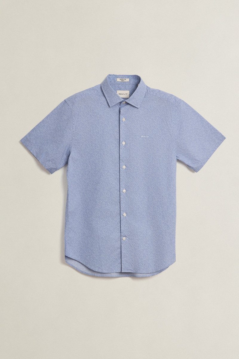 E-shop KOŠILE GANT REG POPLIN AOP SS SHIRT FADED DENIM