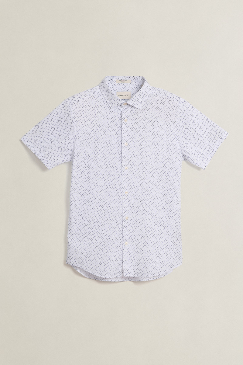 E-shop KOŠILE GANT REG POPLIN AOP SS SHIRT WHITE