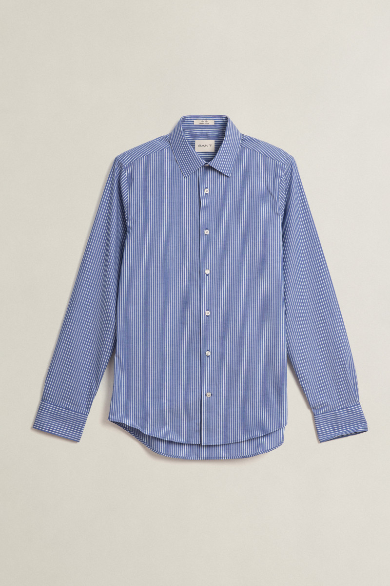 E-shop KOŠILE GANT SLIM POPLIN STRETCH STRIPE SHIRT COLLEGE BLUE