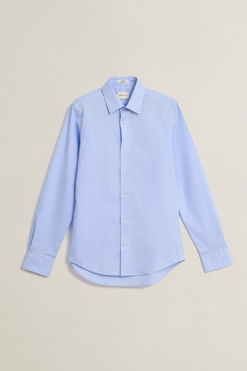 E-shop KOŠILE GANT SLIM POPLIN STRETCH STRIPE SHIRT LAVENDER BLUE