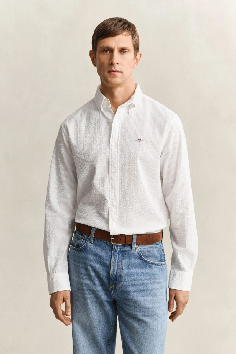 E-shop KOŠILE GANT REG SEERSUCKER SHIRT WHITE