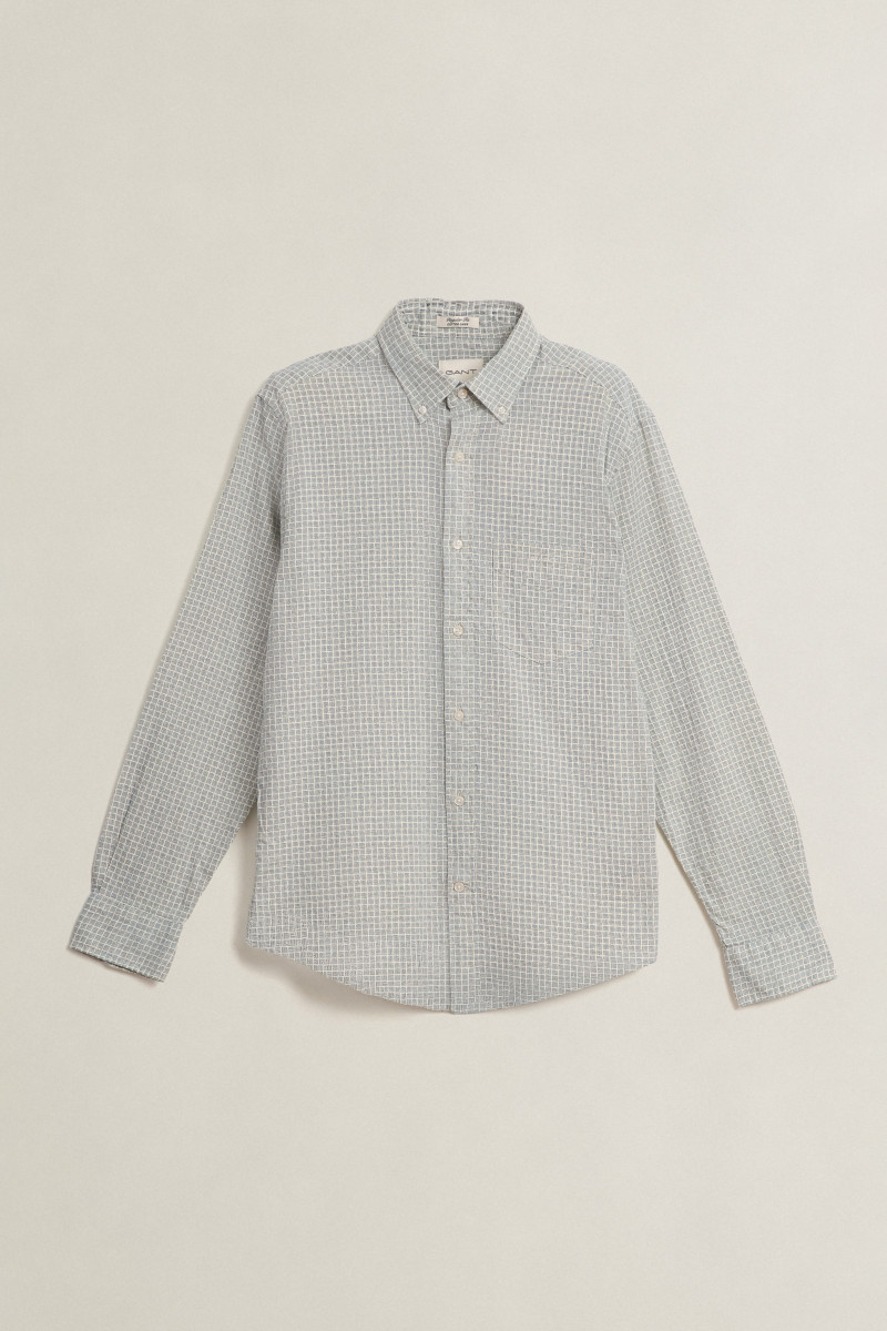 E-shop KOŠILE GANT REG COTTON LINEN PRINT SHIRT CREAM