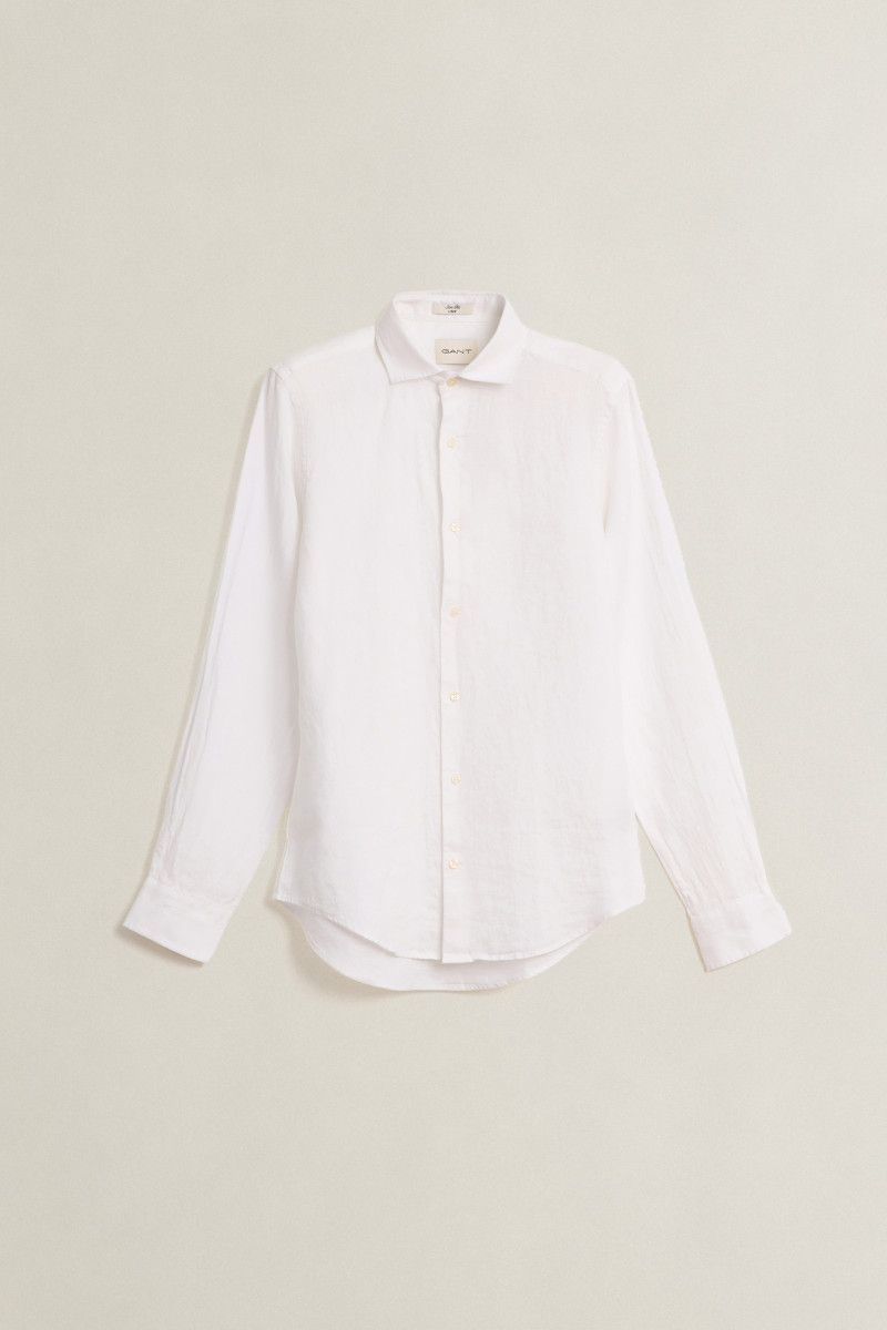 E-shop KOŠILE GANT SLIM LINEN SHIRT WHITE