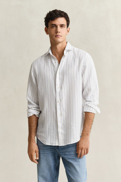 ING GANT REG LINEN STRIPE SHIRT - Kép 1