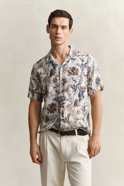 KOŠILE GANT REG AOP CAMP COLLAR SHIRT - Fotografie č. 1