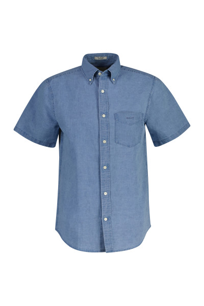ING GANT REG COTTON/LINEN INDIGO SS SHIRT - Kép 1
