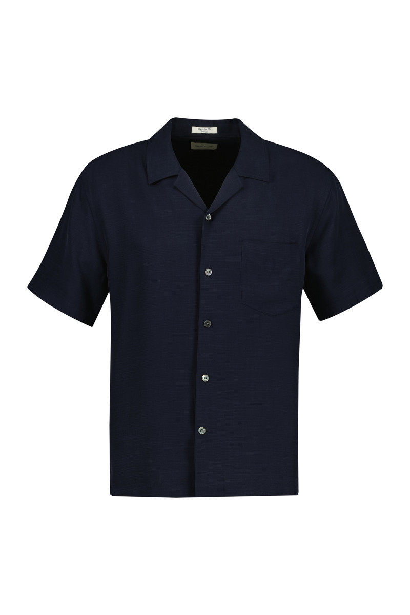 KOŠILE GANT REG LYOCELL CAMP COLLAR EVENING BLUE