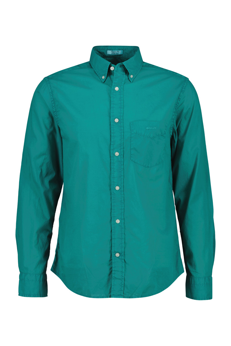 KOŠILE GANT REG GMNT DYED COTTON VOILE SHIRT AQUA BLUE