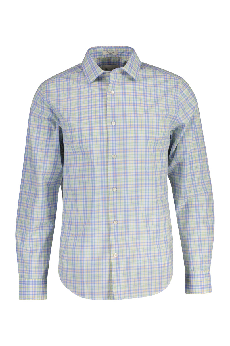 KOŠILE GANT REG POPLIN MULTI CHECK SHIRT LAVENDER BLUE