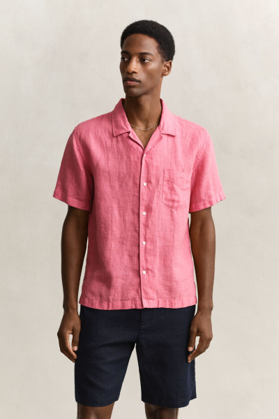 ING GANT REG GMNT DYED LINEN SS CAMP SHIRT - Kép 1