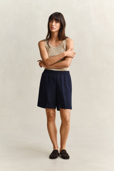 ŠORTKY GANT LINEN BLEND PULL ON SHORTS - Fotografie č. 1
