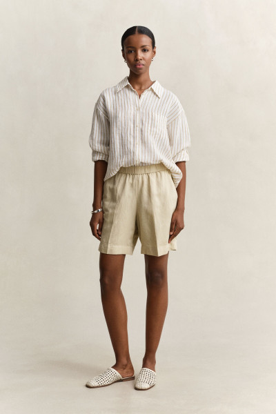 ŠORTKY GANT LINEN BLEND PULL ON SHORTS - Fotografie č. 1