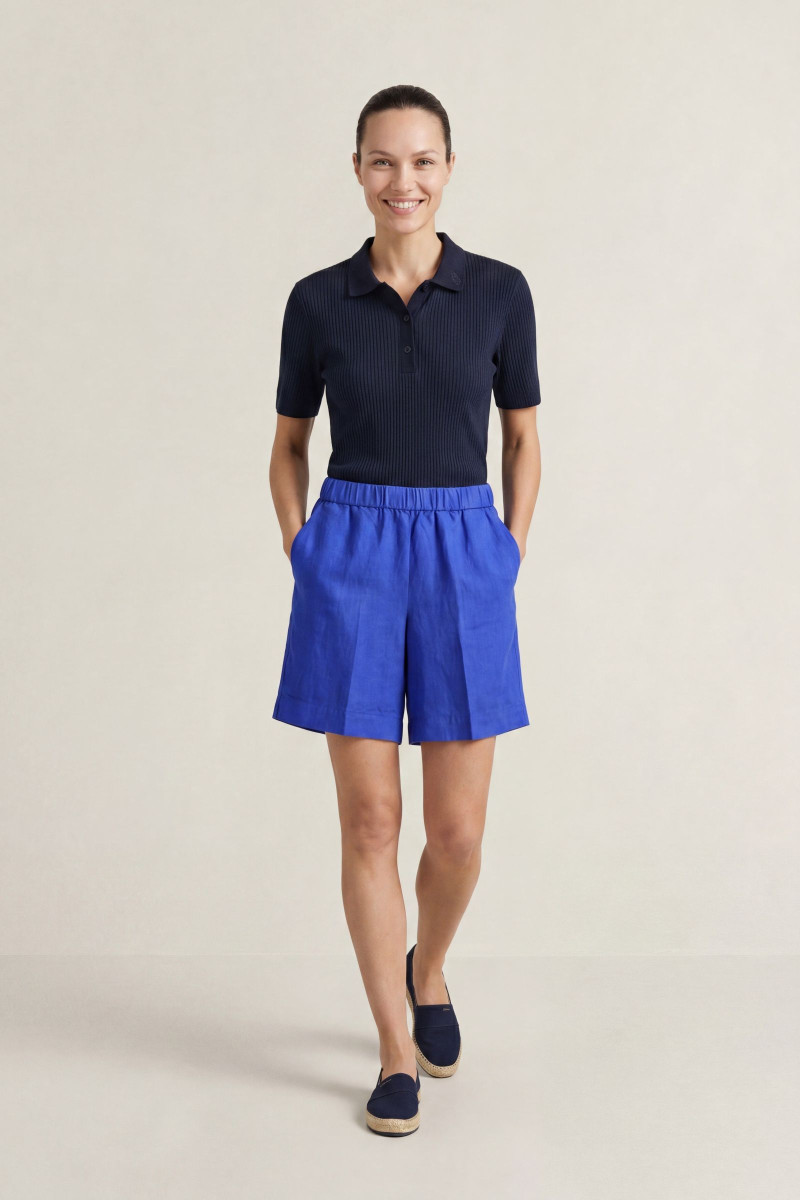 ŠORTKY GANT LINEN BLEND PULL ON SHORTS ROYAL BLUE