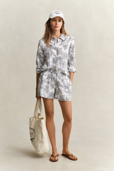 RÖVIDNADRÁG GANT FLORAL PRINT LINEN PULL ON SHORTS - Kép 1