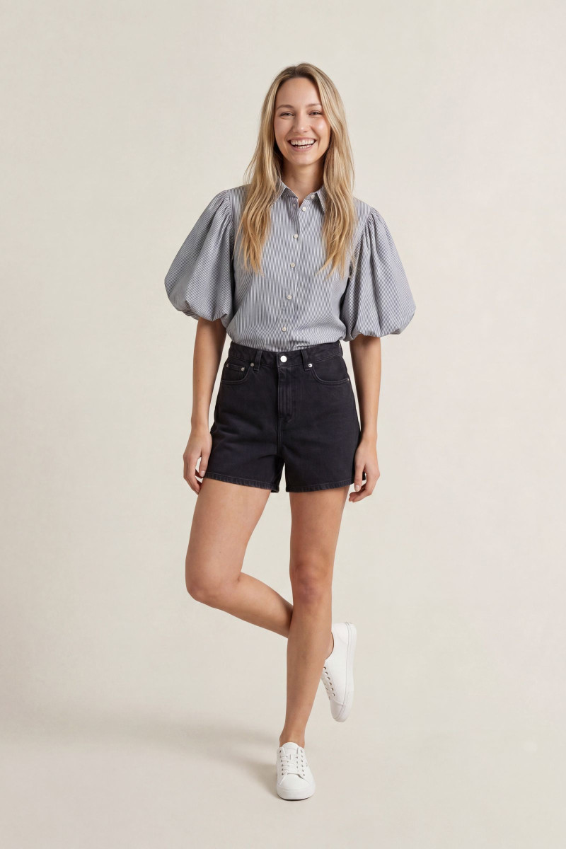 ŠORTKY GANT DENIM SHORTS BLACK WORN IN