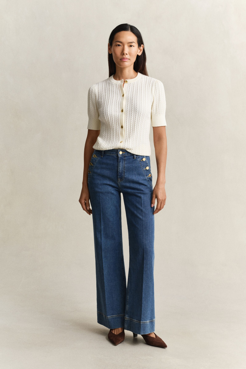 E-shop DŽÍNY GANT FLARE NAUTICAL JEANS MID BLUE