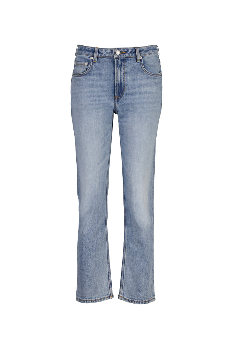 DŽÍNY GANT CROPPED STRAIGHT STRETCH JEANS LIGHT BLUE WORN IN