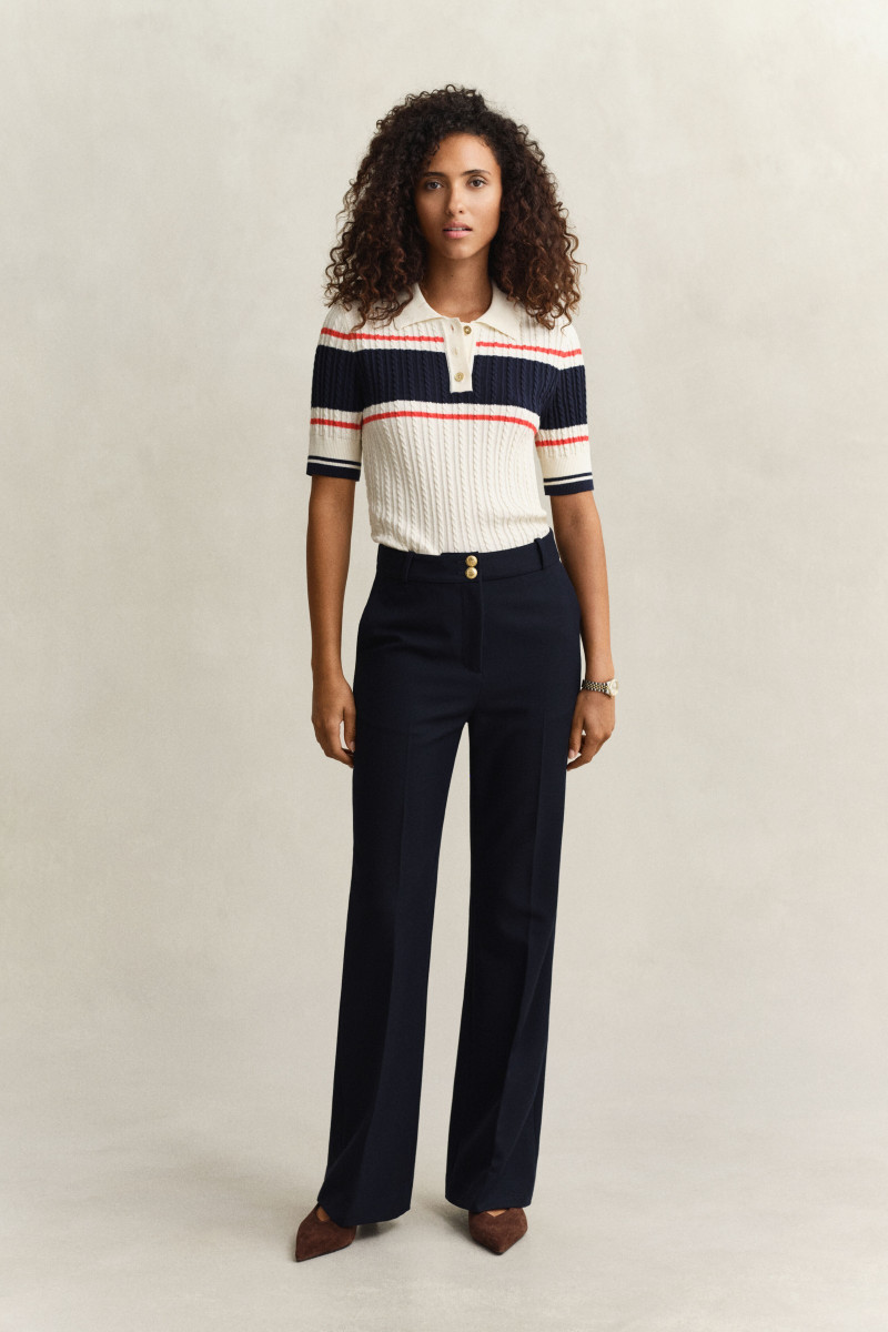 E-shop KALHOTY GANT SLIM FLARE NAUTICAL PANTS EVENING BLUE