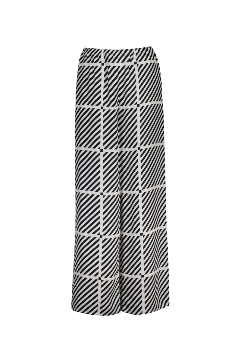 KALHOTY GANT FLUID PRINTED TWILL PANTS MARINE