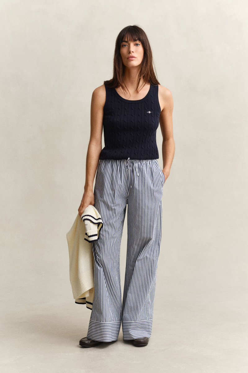 E-shop KALHOTY GANT STRIPE POPLIN PULL ON PANTS RICH NAVY