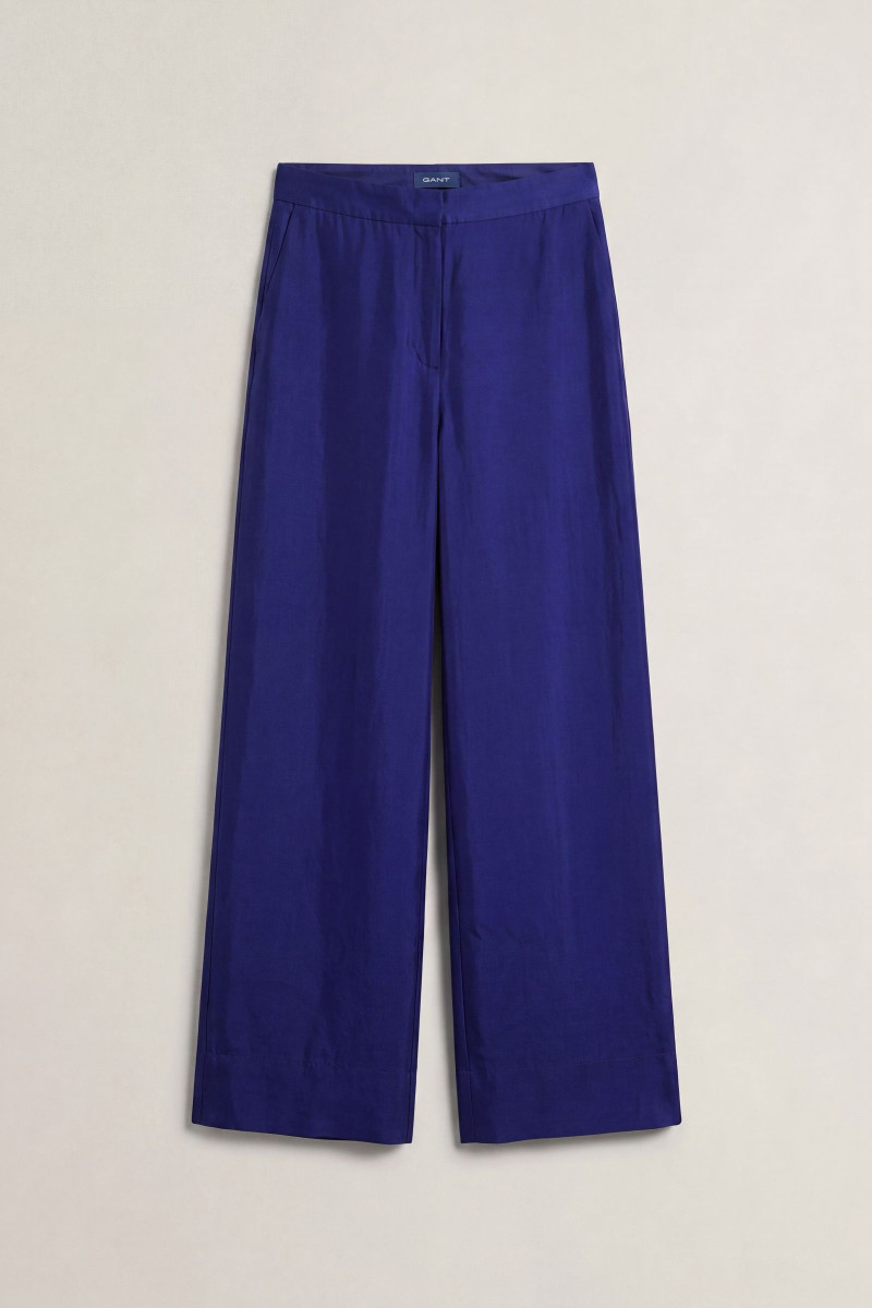NOHAVICE GANT FLUID HABOTAI SILK PANTS RICH NAVY