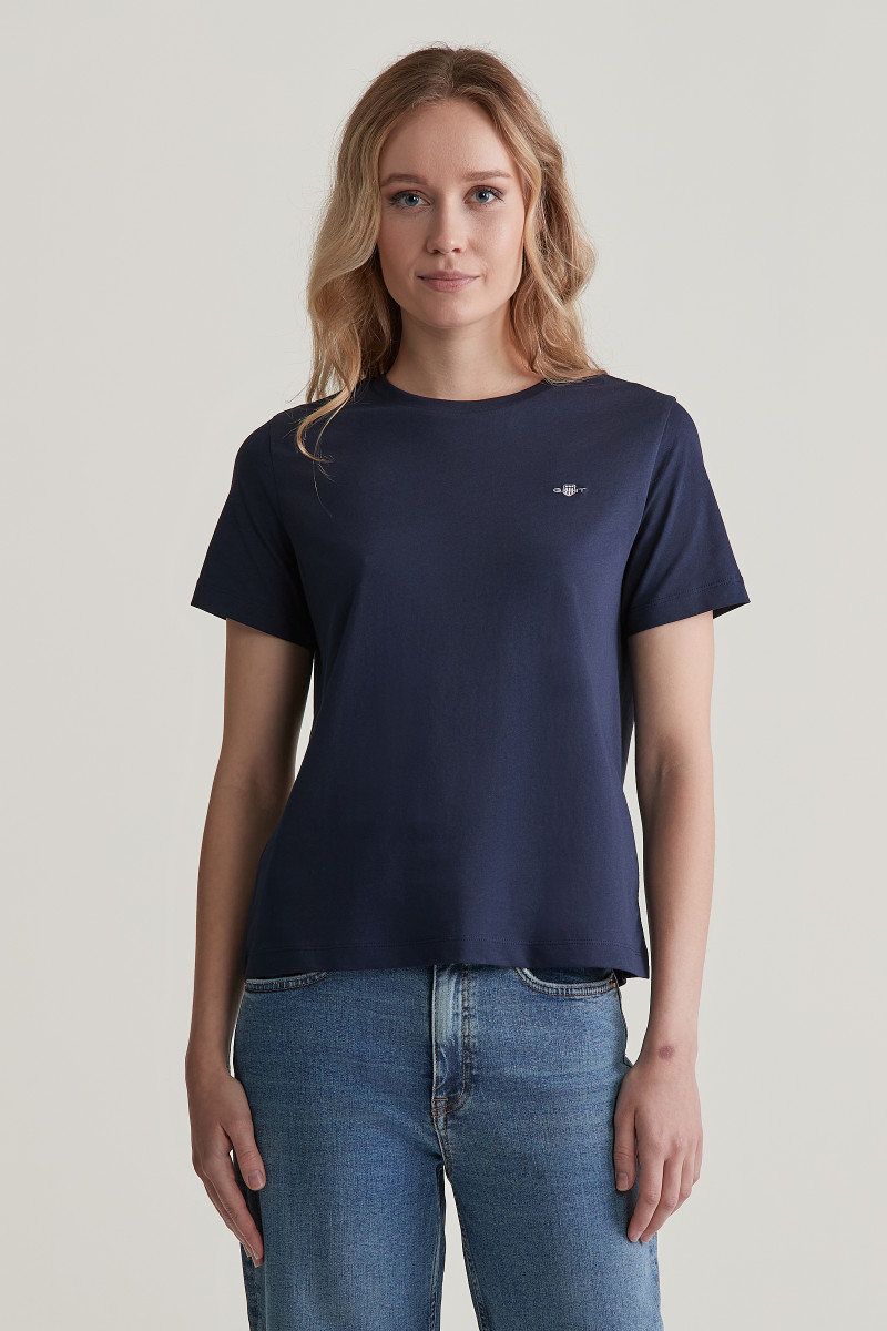 E-shop TRIČKO GANT REG SHIELD SS T-SHIRT EVENING BLUE