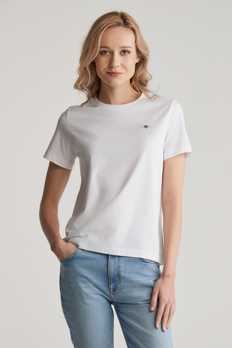 TRIČKO GANT REG SHIELD SS T-SHIRT WHITE