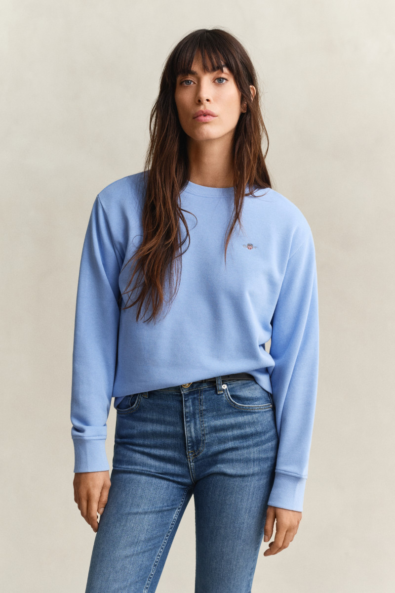 E-shop MIKINA GANT SHIELD C-NECK SWEAT PALACE BLUE
