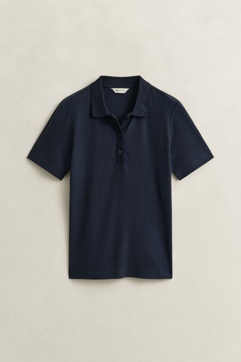 E-shop POLOKOŠILE GANT SLIM RIBBED SS POLO EVENING BLUE