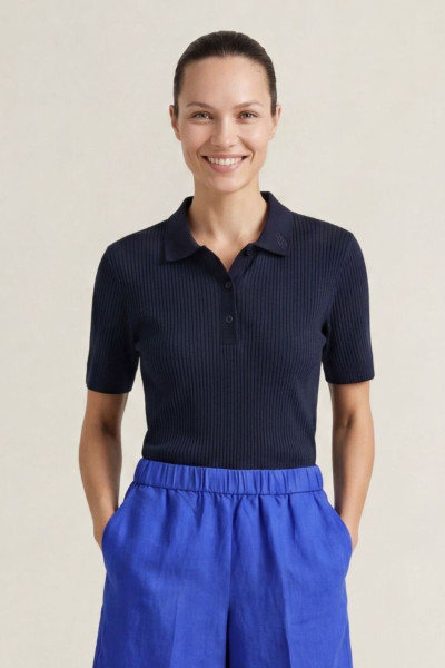 PÓLÓ GANT SLIM RIBBED SS POLO - Kép 1