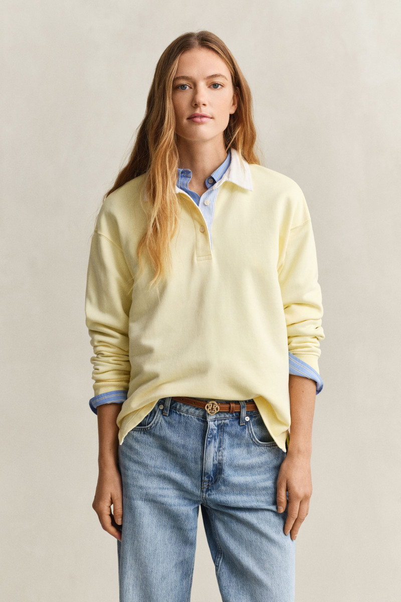 E-shop POLOKOŠILE GANT RUGGER SWEATSHIRT VANILLA YELLOW