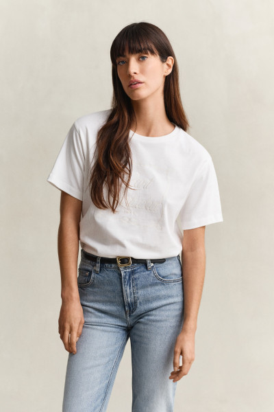 PÓLÓ GANT GRAPHIC SS T-SHIRT - Kép 1