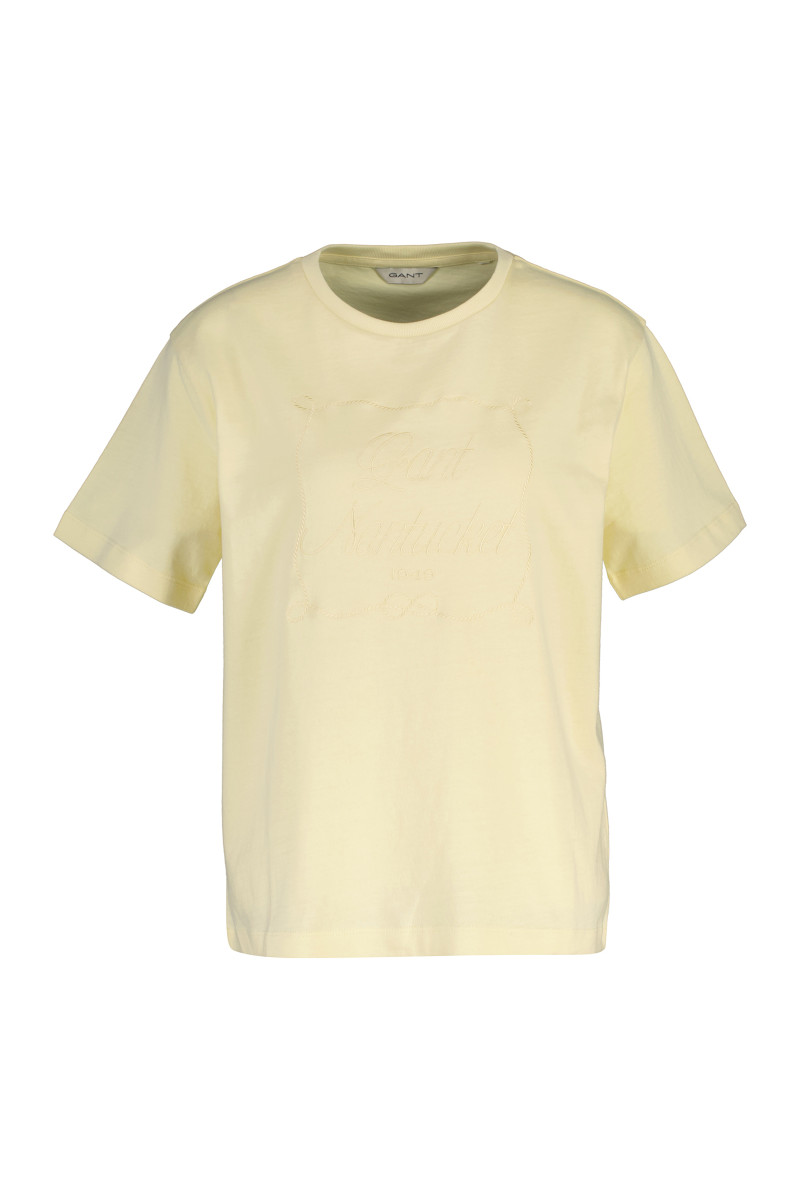 TRIČKO GANT GRAPHIC SS T-SHIRT VANILLA YELLOW