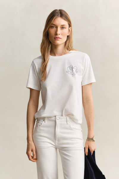 PÓLÓ GANT GRAPHIC PRINT SS T-SHIRT - Kép 1