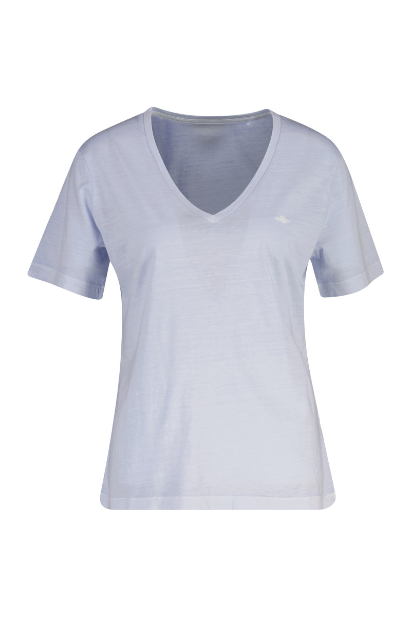 TRIČKO GANT REG WASHED SHIELD V-NECK T-SHIRT LIGHT BLUE