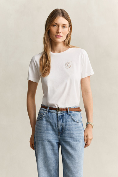 PÓLÓ GANT REG SCRIPT SS T-SHIRT - Kép 1