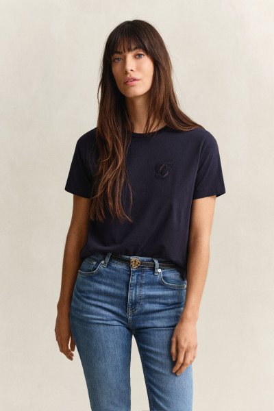 PÓLÓ GANT REG SCRIPT SS T-SHIRT - Kép 1