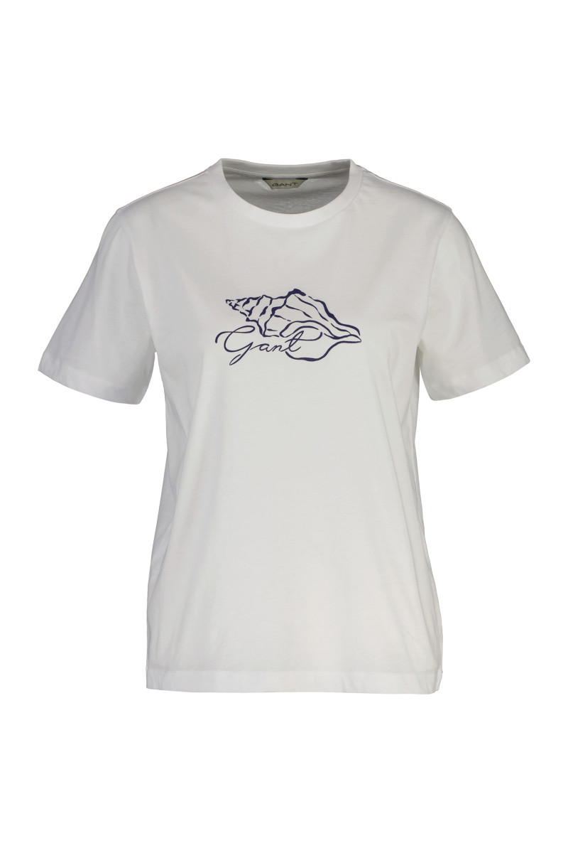 TRIČKO GANT REG GRAPHIC PRINT SS T-SHIRT WHITE