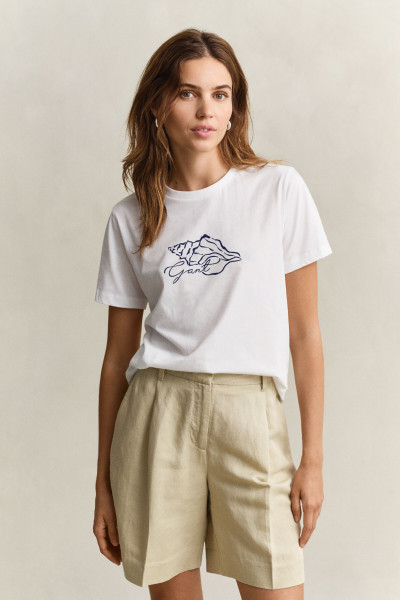 PÓLÓ GANT REG GRAPHIC PRINT SS T-SHIRT - Kép 1