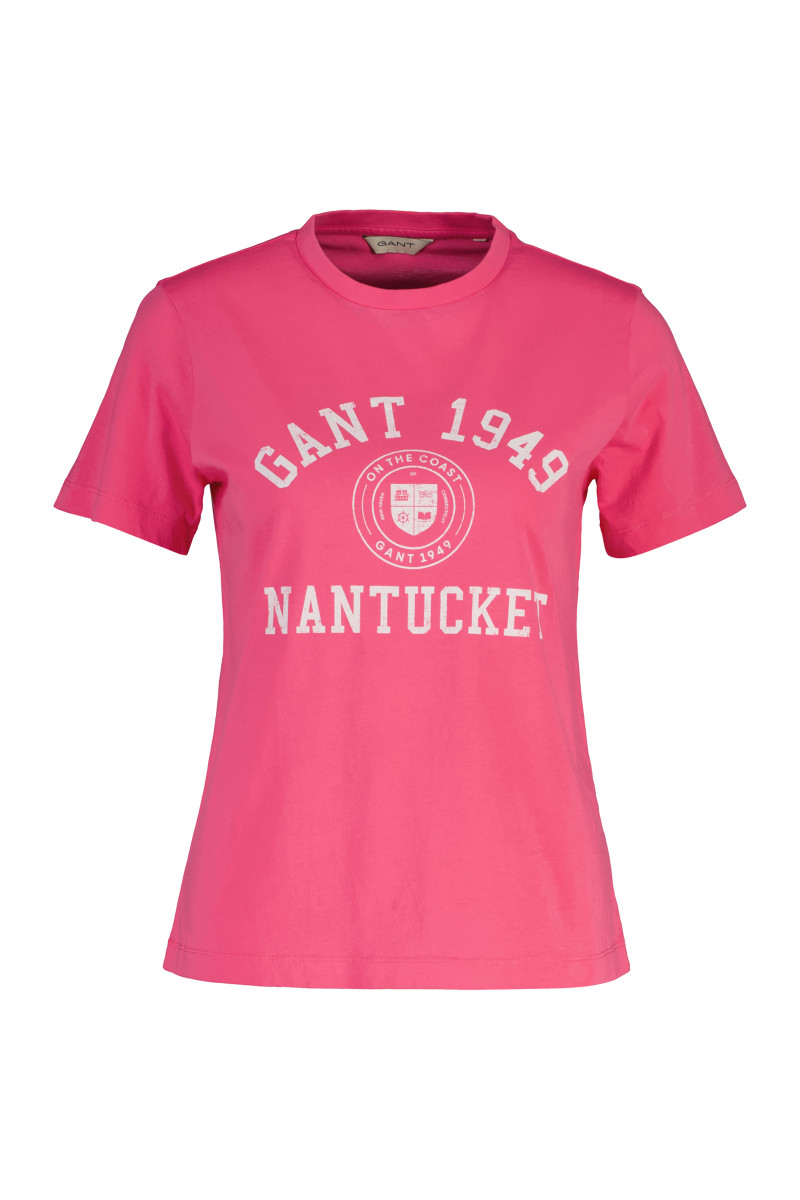 TRIČKO GANT REG GRAPHIC PRINT SS T-SHIRT BRIGHT FUSCHIA