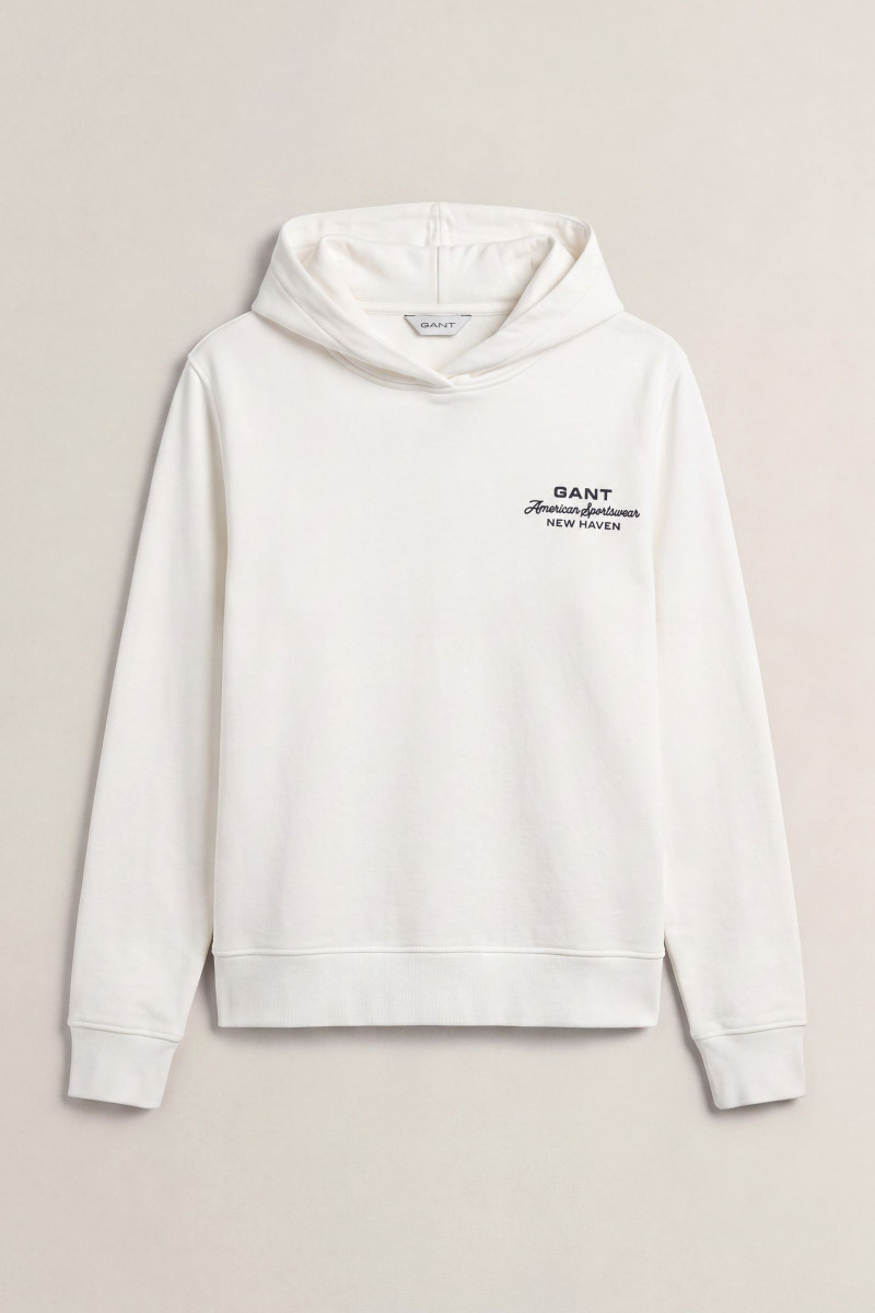 MIKINA GANT REG GRAPHIC PRINT HOODIE EGGSHELL