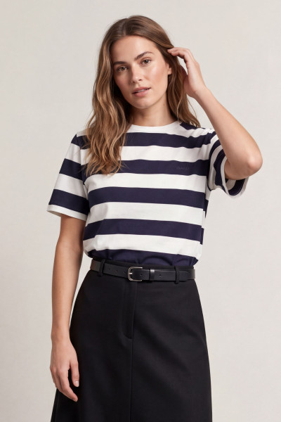 TRIČKO GANT BRETON STRIPED SS T-SHIRT - Fotografia č. 1