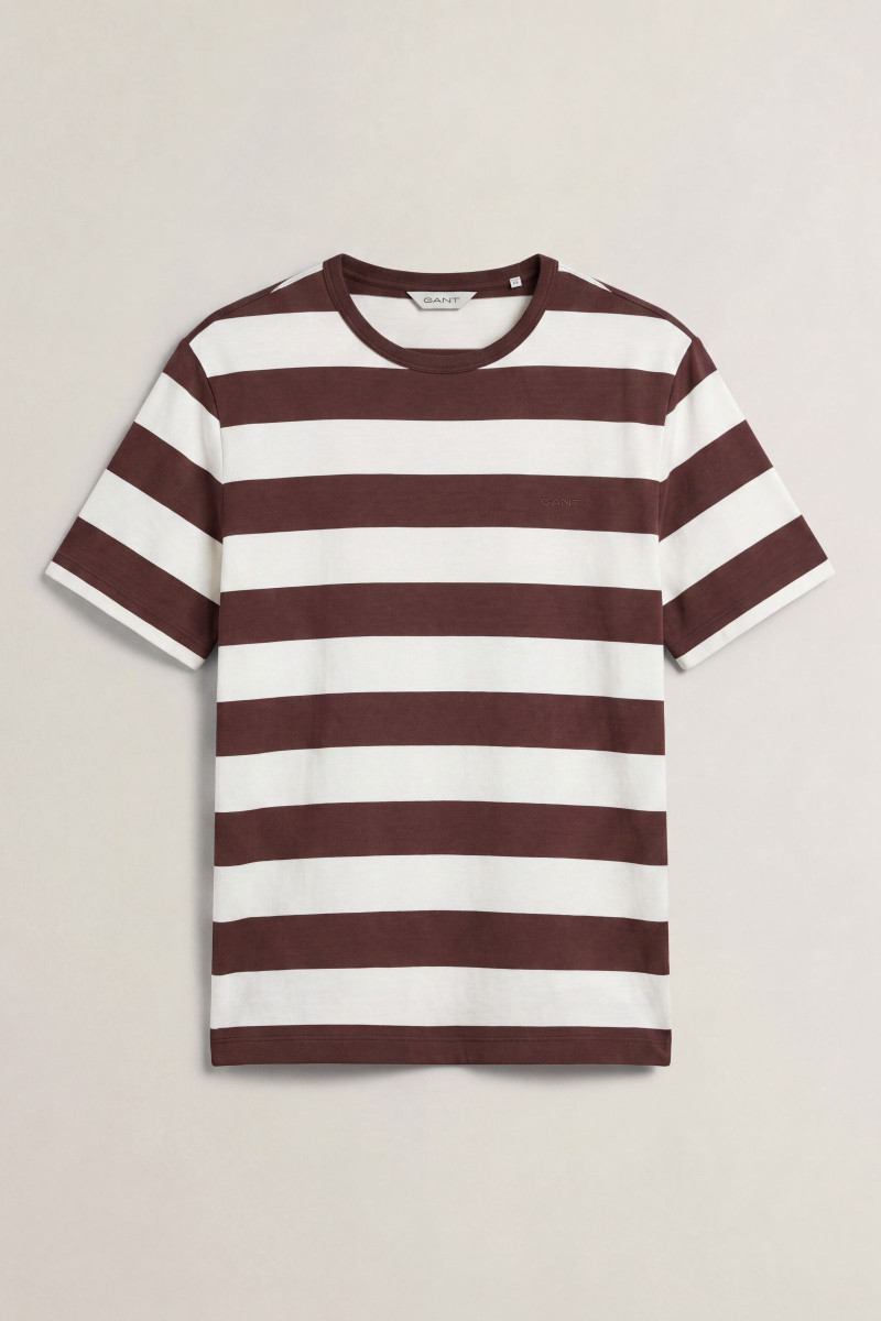 TRIČKO GANT BRETON STRIPED SS T-SHIRT FRESH SOIL