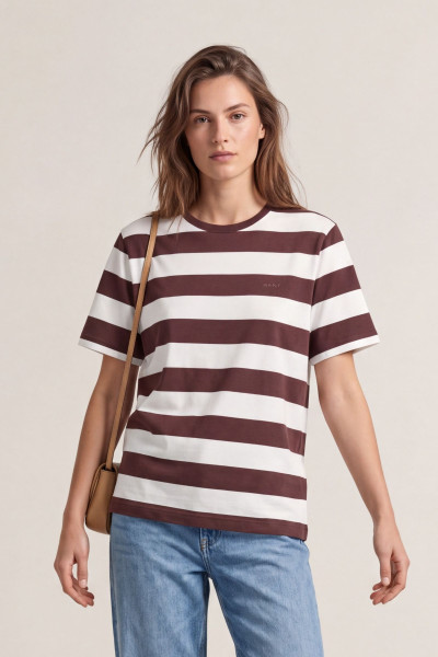 TRIČKO GANT BRETON STRIPED SS T-SHIRT - Fotografia č. 1
