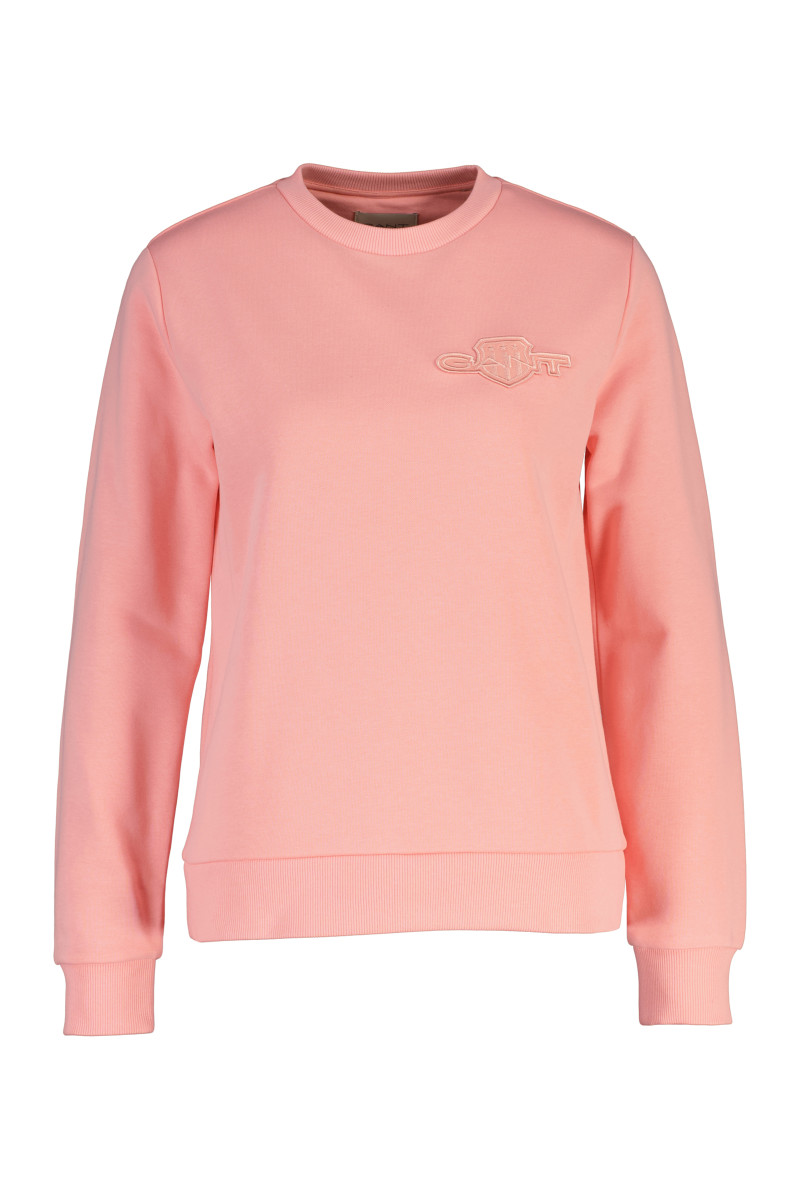 MIKINA GANT REG TONAL SHIELD C-NECK SWEAT LILLY PINK
